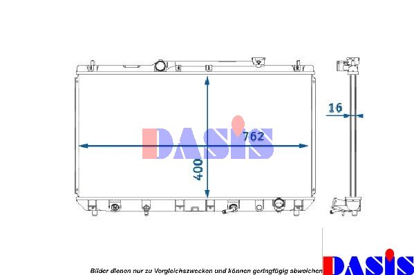 AKS DASIS Радиатор, охлаждение двигателя 210144N